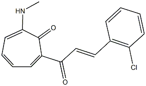 2-[3-(2-chlorophenyl)acryloyl]-7-(methylamino)-2,4,6-cycloheptatrien-1-one 结构式