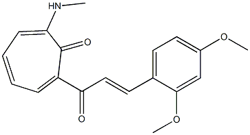 2-[3-(2,4-dimethoxyphenyl)acryloyl]-7-(methylamino)-2,4,6-cycloheptatrien-1-one,491871-14-8,结构式