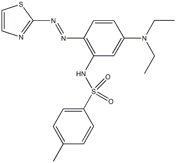 N-[5-(diethylamino)-2-(1,3-thiazol-2-yldiazenyl)phenyl]-4-methylbenzenesulfonamide Structure