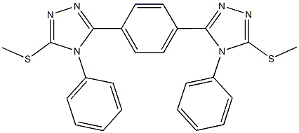 3-(methylsulfanyl)-5-{4-[5-(methylsulfanyl)-4-phenyl-4H-1,2,4-triazol-3-yl]phenyl}-4-phenyl-4H-1,2,4-triazole Structure