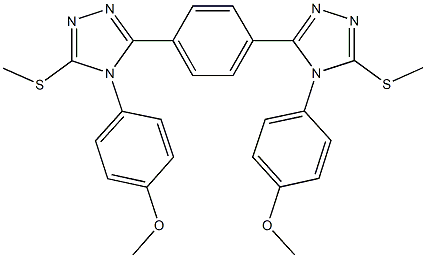 4-(4-methoxyphenyl)-3-{4-[4-(4-methoxyphenyl)-5-(methylsulfanyl)-4H-1,2,4-triazol-3-yl]phenyl}-5-(methylsulfanyl)-4H-1,2,4-triazole Structure