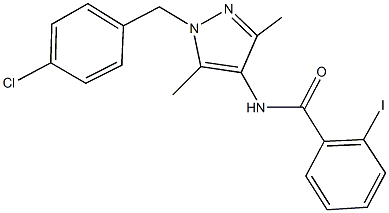 N-[1-(4-chlorobenzyl)-3,5-dimethyl-1H-pyrazol-4-yl]-2-iodobenzamide Structure
