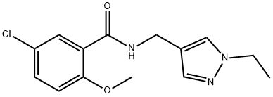 492422-05-6 5-chloro-N-[(1-ethyl-1H-pyrazol-4-yl)methyl]-2-methoxybenzamide