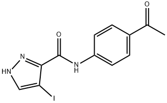 N-(4-acetylphenyl)-4-iodo-1H-pyrazole-3-carboxamide Struktur