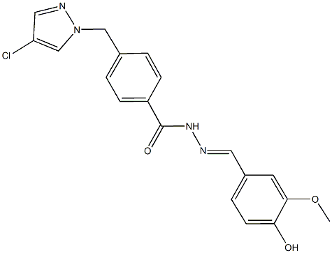 492422-44-3 4-[(4-chloro-1H-pyrazol-1-yl)methyl]-N'-(4-hydroxy-3-methoxybenzylidene)benzohydrazide