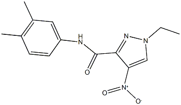 N-(3,4-dimethylphenyl)-1-ethyl-4-nitro-1H-pyrazole-3-carboxamide,492422-56-7,结构式