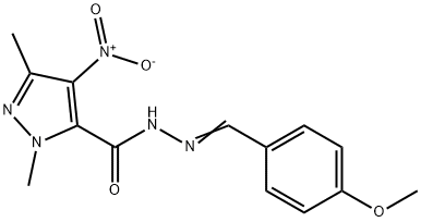 4-nitro-N'-(4-methoxybenzylidene)-1,3-dimethyl-1H-pyrazole-5-carbohydrazide|