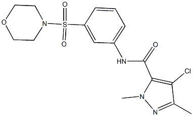 492423-32-2 4-chloro-1,3-dimethyl-N-[3-(4-morpholinylsulfonyl)phenyl]-1H-pyrazole-5-carboxamide