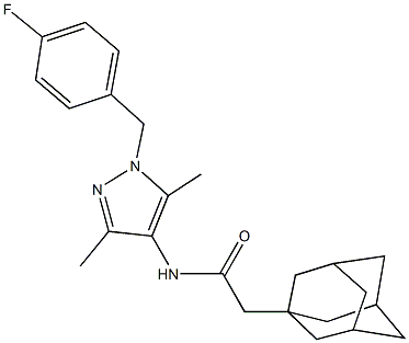 2-(1-adamantyl)-N-[1-(4-fluorobenzyl)-3,5-dimethyl-1H-pyrazol-4-yl]acetamide|