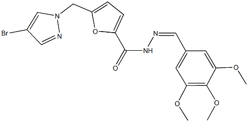 492424-04-1 5-[(4-bromo-1H-pyrazol-1-yl)methyl]-N'-(3,4,5-trimethoxybenzylidene)-2-furohydrazide