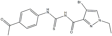 492425-69-1 N-(4-acetylphenyl)-N'-[(4-bromo-1-ethyl-1H-pyrazol-3-yl)carbonyl]thiourea