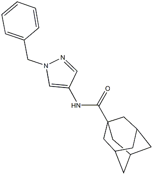 N-(1-benzyl-1H-pyrazol-4-yl)-1-adamantanecarboxamide Struktur