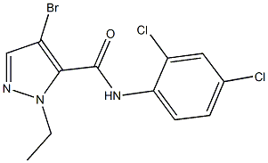 4-bromo-N-(2,4-dichlorophenyl)-1-ethyl-1H-pyrazole-5-carboxamide,492426-36-5,结构式