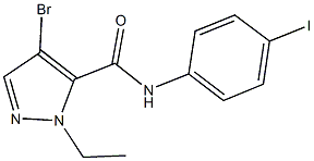 4-bromo-1-ethyl-N-(4-iodophenyl)-1H-pyrazole-5-carboxamide Structure