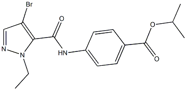 isopropyl 4-{[(4-bromo-1-ethyl-1H-pyrazol-5-yl)carbonyl]amino}benzoate Structure