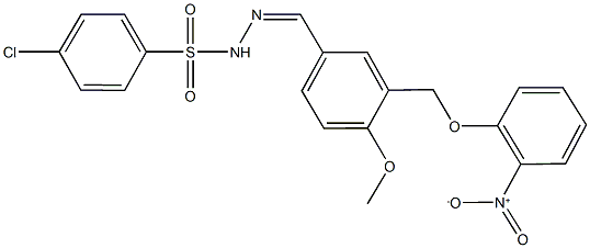 492428-41-8 4-chloro-N'-[3-({2-nitrophenoxy}methyl)-4-methoxybenzylidene]benzenesulfonohydrazide