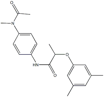 N-{4-[acetyl(methyl)amino]phenyl}-2-(3,5-dimethylphenoxy)propanamide Structure