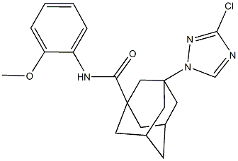 3-(3-chloro-1H-1,2,4-triazol-1-yl)-N-(2-methoxyphenyl)-1-adamantanecarboxamide 结构式