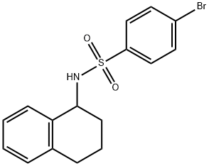 4-bromo-N-(1,2,3,4-tetrahydro-1-naphthalenyl)benzenesulfonamide 化学構造式