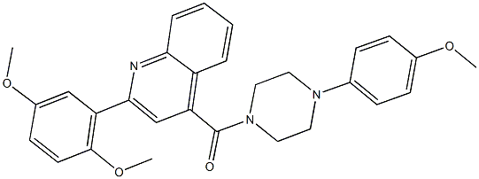 2-(2,5-dimethoxyphenyl)-4-{[4-(4-methoxyphenyl)-1-piperazinyl]carbonyl}quinoline Structure