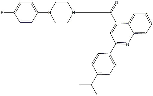 492434-26-1 4-{[4-(4-fluorophenyl)-1-piperazinyl]carbonyl}-2-(4-isopropylphenyl)quinoline