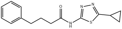 N-(5-cyclopropyl-1,3,4-thiadiazol-2-yl)-4-phenylbutanamide Structure