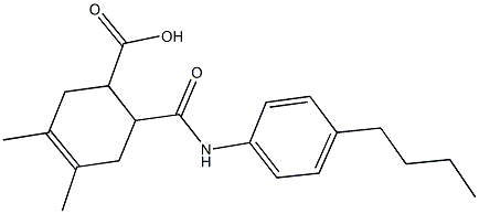 6-[(4-butylanilino)carbonyl]-3,4-dimethyl-3-cyclohexene-1-carboxylic acid Structure