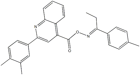 1-(4-methylphenyl)-1-propanone O-{[2-(3,4-dimethylphenyl)-4-quinolinyl]carbonyl}oxime Struktur