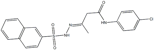 N-(4-chlorophenyl)-3-[(2-naphthylsulfonyl)hydrazono]butanamide 结构式