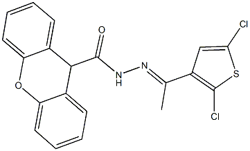 N'-[1-(2,5-dichloro-3-thienyl)ethylidene]-9H-xanthene-9-carbohydrazide Struktur
