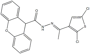 N'-[1-(2,5-dichloro-3-thienyl)ethylidene]-9H-xanthene-9-carbohydrazide Structure