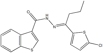 492438-73-0 N'-[1-(5-chloro-2-thienyl)butylidene]-1-benzothiophene-3-carbohydrazide