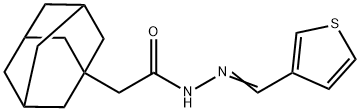 2-(1-adamantyl)-N'-(3-thienylmethylene)acetohydrazide Struktur