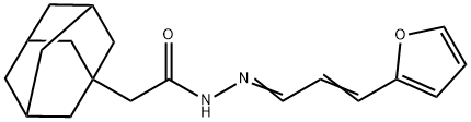 2-(1-adamantyl)-N'-[3-(2-furyl)-2-propenylidene]acetohydrazide 化学構造式