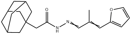 2-(1-adamantyl)-N'-[3-(2-furyl)-2-methyl-2-propenylidene]acetohydrazide Struktur