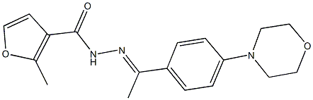 2-methyl-N'-{1-[4-(4-morpholinyl)phenyl]ethylidene}-3-furohydrazide Structure
