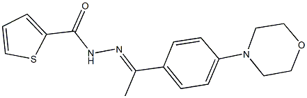 N'-{1-[4-(4-morpholinyl)phenyl]ethylidene}-2-thiophenecarbohydrazide Structure