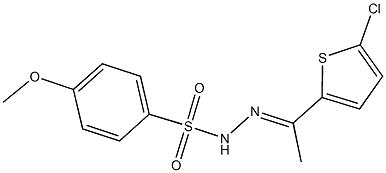 N'-[1-(5-chloro-2-thienyl)ethylidene]-4-methoxybenzenesulfonohydrazide Structure