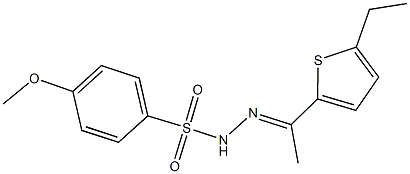 N'-[1-(5-ethyl-2-thienyl)ethylidene]-4-methoxybenzenesulfonohydrazide Structure