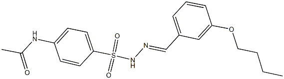 N-(4-{[2-(3-butoxybenzylidene)hydrazino]sulfonyl}phenyl)acetamide Struktur
