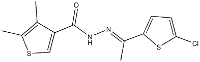 N'-[1-(5-chloro-2-thienyl)ethylidene]-4,5-dimethyl-3-thiophenecarbohydrazide,492441-73-3,结构式