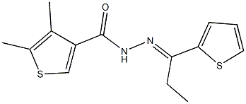 4,5-dimethyl-N'-[1-(2-thienyl)propylidene]-3-thiophenecarbohydrazide|