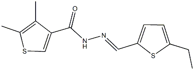 N'-[(5-ethyl-2-thienyl)methylene]-4,5-dimethyl-3-thiophenecarbohydrazide 结构式