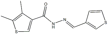 4,5-dimethyl-N'-(3-thienylmethylene)-3-thiophenecarbohydrazide 化学構造式