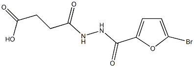 4-[2-(5-bromo-2-furoyl)hydrazino]-4-oxobutanoic acid Struktur