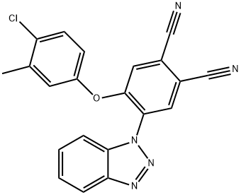 4-(1H-1,2,3-benzotriazol-1-yl)-5-(4-chloro-3-methylphenoxy)phthalonitrile,492447-18-4,结构式