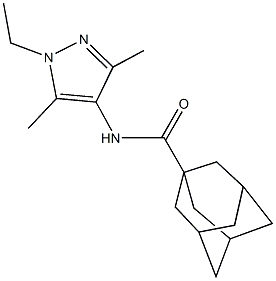 N-(1-ethyl-3,5-dimethyl-1H-pyrazol-4-yl)-1-adamantanecarboxamide Struktur