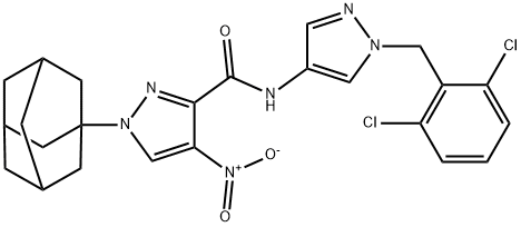 492457-31-5 1-(1-adamantyl)-N-[1-(2,6-dichlorobenzyl)-1H-pyrazol-4-yl]-4-nitro-1H-pyrazole-3-carboxamide
