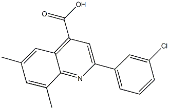 2-(3-chlorophenyl)-6,8-dimethyl-4-quinolinecarboxylic acid,492997-58-7,结构式
