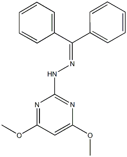 diphenylmethanone (4,6-dimethoxy-2-pyrimidinyl)hydrazone 结构式